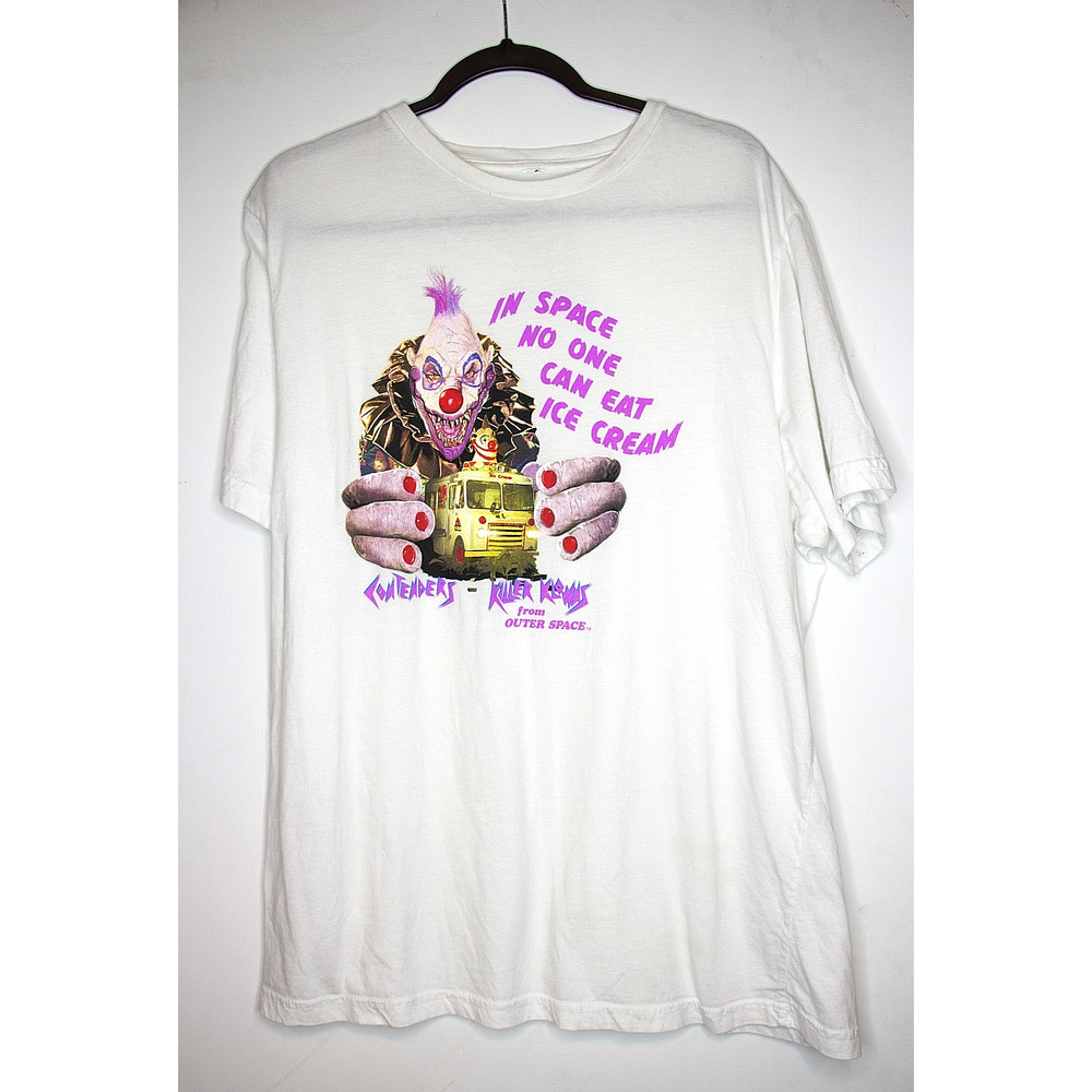 Contenders Killer Clowns T-Shirt White Short Sleeve XL No One Can Eat Ice Cream